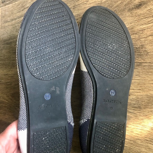 Rothy’s Captoe Black and White Woven Flats - Sz 9 - Retired Color - Picture 6 of 6